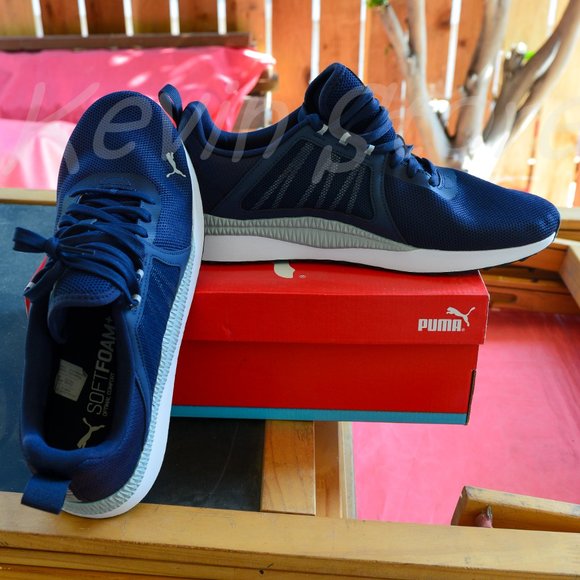 PUMA Mens Pacer Net Cage Trainers Sneakers Running Shoes Navy‎ main image 13